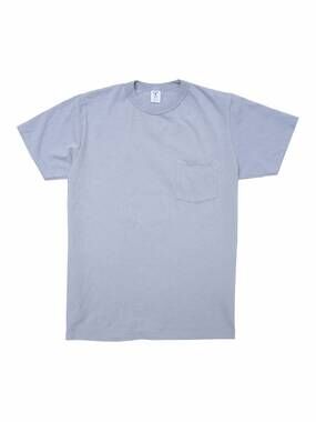 NEW VELVA SHEEN men's pigment dyed crew pocket tee in fuji